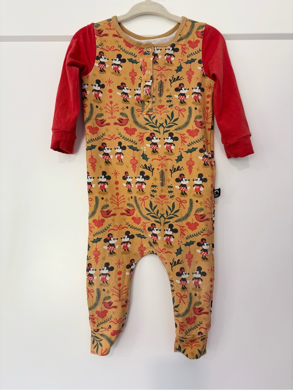 RAGS Disney Mickey Minnie Mouse Holiday Romper 12/18 months